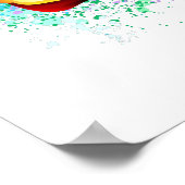 レインボーカラフルバラ ポスター (角)