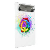 レインボーカラフルバラ ミニクリップボード (アングル)