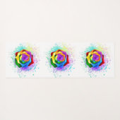 レインボーカラフルバラ ヨガマット (裏面(横))