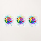 レインボーカラフルバラ ヨガマット (正面(横))