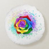レインボーカラフルバラ ラウンドクッション (裏面)