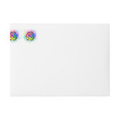 レインボーカラフルバラ ラップアラウンドラベル (正面)