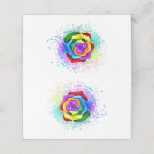 レインボーカラフルバラ 予約カード (外部開封)