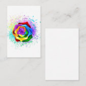 レインボーカラフルバラ 名刺 (正面/裏面)
