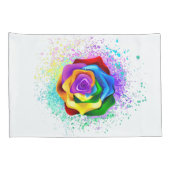 レインボーカラフルバラ 枕カバー (裏面-右)