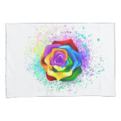 レインボーカラフルバラ 枕カバー (正面右)