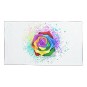 レインボーカラフルバラ 枕カバー (裏面-左)