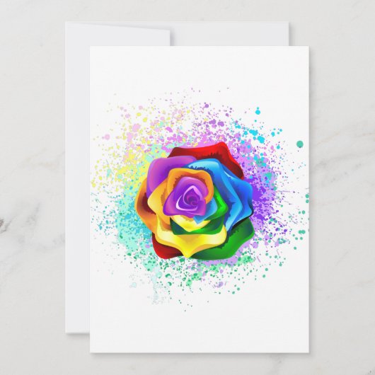 レインボーカラフルバラ 案内状 (正面)