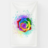 レインボーカラフルバラ 横断幕 (縦)