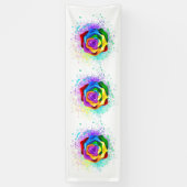 レインボーカラフルバラ 横断幕 (縦)