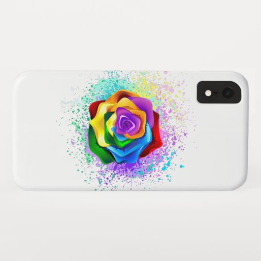 レインボーカラフルバラ Case-Mate iPhoneケース (裏面(横))