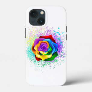 レインボーカラフルバラ iPhone 13 MINIケース