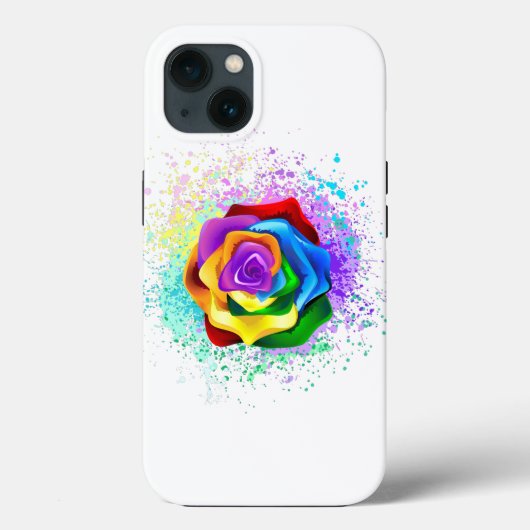 レインボーカラフルバラ Case-Mate iPhoneケース (裏面)