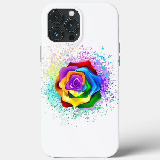 レインボーカラフルバラ Case-Mate iPhoneケース (裏面)