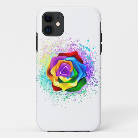 レインボーカラフルバラ Case-Mate iPhoneケース (裏面)