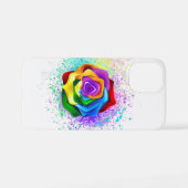 レインボーカラフルバラ iPhoneケース (裏面横)
