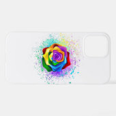 レインボーカラフルバラ iPhoneケース (裏面横)