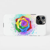 レインボーカラフルバラ iPhoneケース (裏面横)
