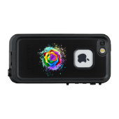 レインボーカラフルバラ LifeProof iPhoneケース (裏面横)