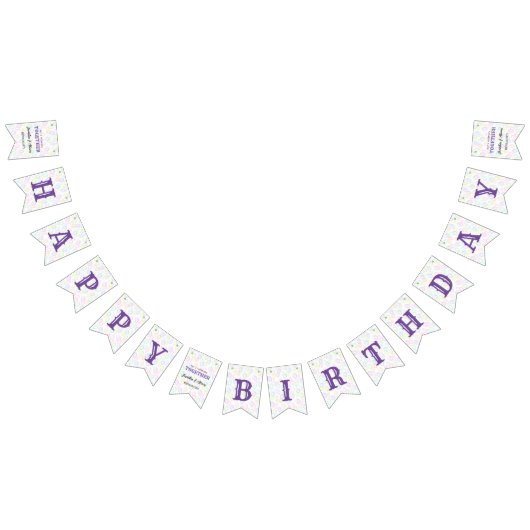 レインボーカラフルバルーンジョイントバースデーパーティー バンティングフラッグ (全)