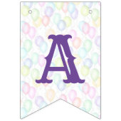 レインボーカラフルバルーンジョイントバースデーパーティー バンティングフラッグ (第3の旗)