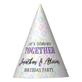 レインボーカラフルバルーンジョイントバースデーパーティー パーティーハット