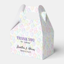 レインボーカラフルバルーンジョイントバースデーパーティー フェイバーボックス