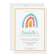 レインボーカラフルバースデーパーソナライズされたパーティー