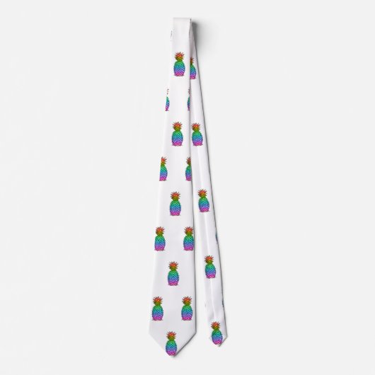 レインボーカラフルパイナップル ネクタイ (正面)