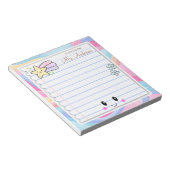 レインボーカラフルパステル先生鑑賞 ノートパッド (アングル)