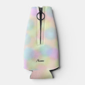 レインボーカラフルパステル幾何学模様 ボトルクーラー (裏面)