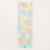 レインボーカラフルパステル幾何学模様 ヨガマット (裏面)