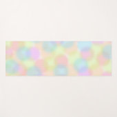 レインボーカラフルパステル幾何学模様 ヨガマット (正面(横))