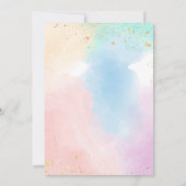 レインボーカラフルパステル誕生日招待状 招待状 (裏面)