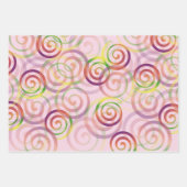 レインボーカラフルパタモダンーン ラッピングペーパーシート (正面2)