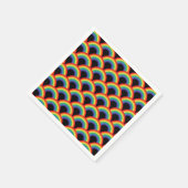 レインボーカラフルパターン スタンダードカクテルナプキン (角)