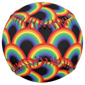 レインボーカラフルパターン ソフトボール (裏面)