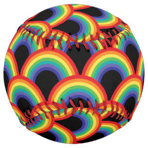 レインボーカラフルパターン ソフトボール