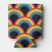 レインボーカラフルパターン 缶クーラー (正面)