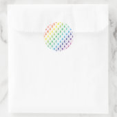 レインボーカラフルファンタジードラゴンキルトパターン ラウンドシール (バッグ)