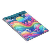 レインボーカラフルファンタジーランドスケープノート ノートブック (右側)