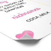 レインボーカラフルファースト誕生日マイルストーンポスター ポスター (角)