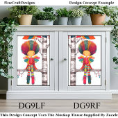 レインボーカラフルフェアリー、アフロヘアDG9LFデクページ 薄葉紙