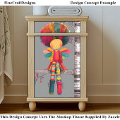 レインボーカラフルフェアリー、アフロヘアDG9LFデクページ 薄葉紙