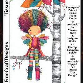 レインボーカラフルフェアリー、アフロ・ヘアDG9Lデクページ 薄葉紙