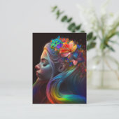 レインボーカラフルフェアリー ポストカード (スタンド正面)