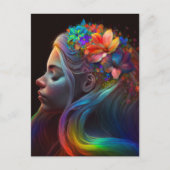 レインボーカラフルフェアリー ポストカード (正面)