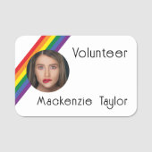 レインボーカラフルフパーソナライズされたト 名札 (正面)