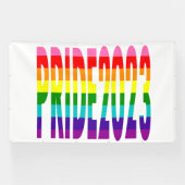 レインボーカラフルフラッグ文字ゲイプライド2023 横断幕 (横)