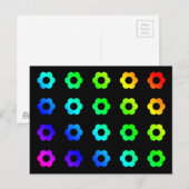 レインボーカラフルフラワー数々のズ – カラーデイジーデイジー ポストカード (正面/裏面)